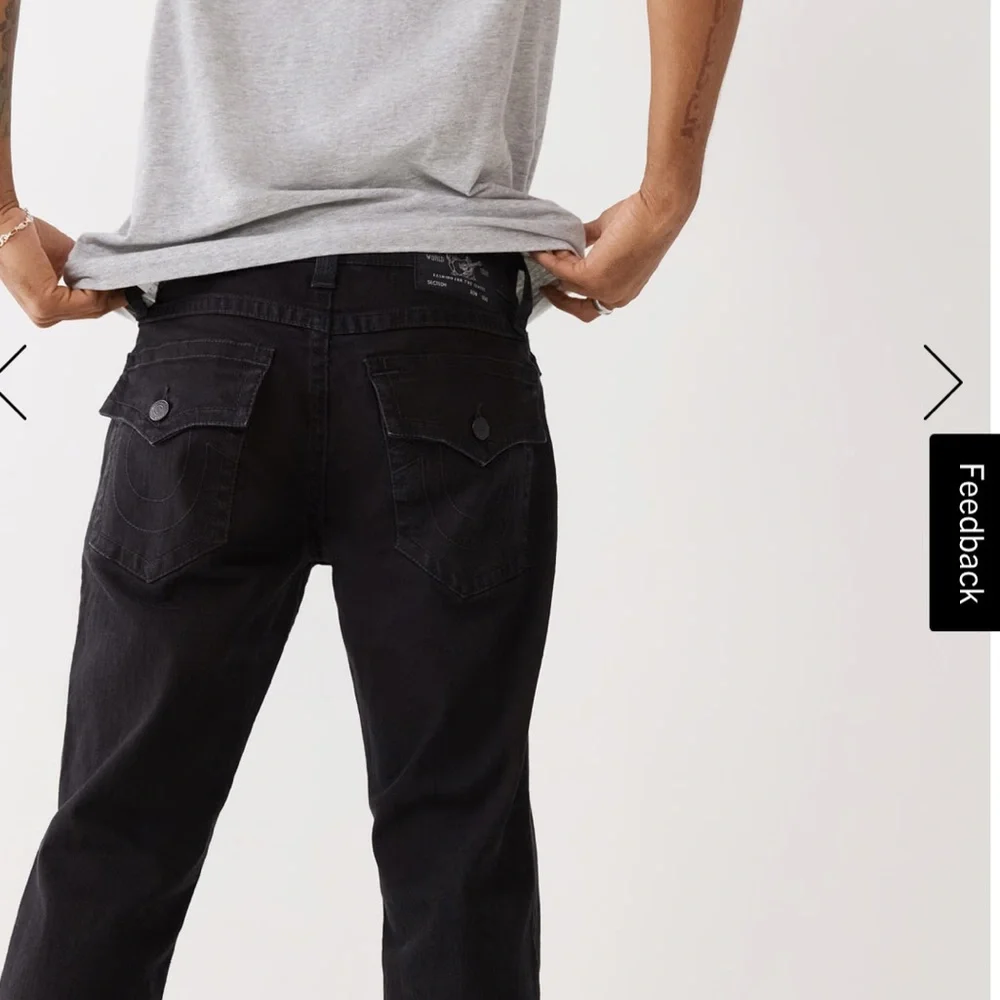 True Religion Ricky Relaxed Straight flap. Black size 32. Great shape!
